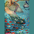 Mermaid in Paradise Towel Version #1